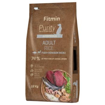 12kg Fitmin Dog Purity Adult rizs, hal & szarvas száraz kutyatáp kép