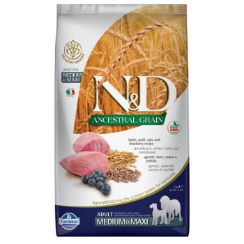 12kg N&D Ancestral Grain Adult Medium & Maxi bárány & áfonya száraz kutyatáp kép