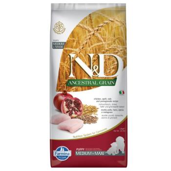 12kg N&D Ancestral Grain Puppy Medium & Maxi csirke & gránátalma száraz kutyatáp kép