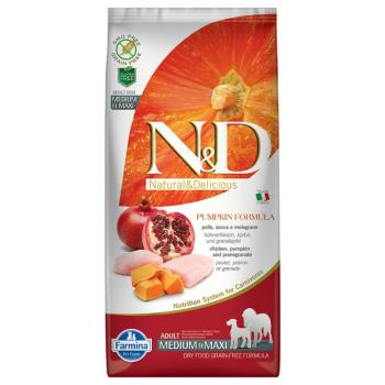 12kg N&D gabonamentes Adult Medium & Maxi csirke, sütőtök & gránátalma száraz kutyatáp kép