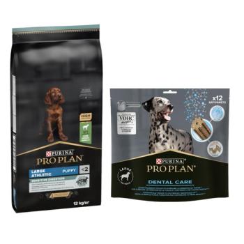 12kg PURINA PRO PLAN Large Athletic Puppy Sensitive száraz kutyatáp+426g snack ingyen kép