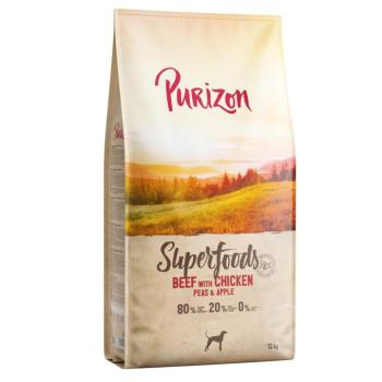 12kg Purizon Superfoods marha csirkével, borsóval és almával száraz kutyatáp kép