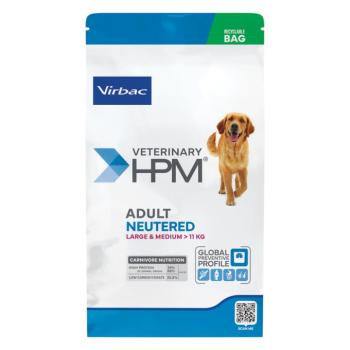 12kg Virbac Veterinary HPM Adult Dog Neutered Large & Medium, száraz kutyatáp kép
