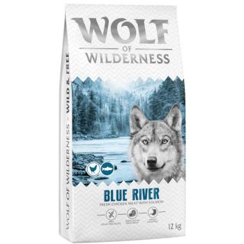 12kg Wolf of Wilderness Adult ''Blue River'' lazac - gabonamentes száraz kutyatáp kép
