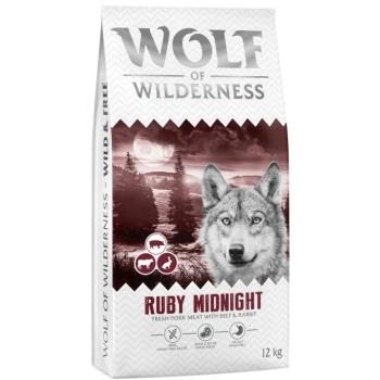 12kg Wolf of Wilderness "Ruby Midnight" Beef & Rabbit gabonamentes száraz kutyatáp kép