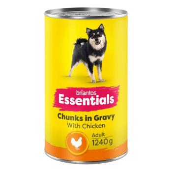 12x1.240g Briantos Essentials Chunks szószban csirke nedves kutyatáp kép
