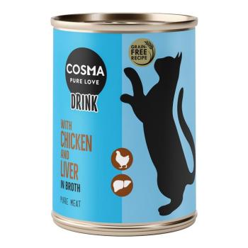 12x100g Cosma Drink csirke & csirkemáj táplálékkiegészítő eledel macskáknak kép
