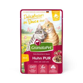 12x100g GranataPet Delicatessen szószban Csirke pur nedves macskatáp kép
