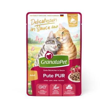 12x100g GranataPet Delicatessen szószban Pulyka pur nedves macskatáp kép