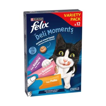 12x10g Felix Deli Moments vegyes csomag étrend-kiegészítő eledel macskáknak kép