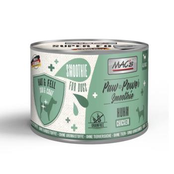 12x185g MAC's Dog Paw Power Smoothie Plus csirke - bőr & szőrzet fit étrend-kiegészítő eledel kut kép