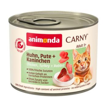 12x200g animonda Carny Adult csirke, pulyka & nyúl nedves macskatáp kép