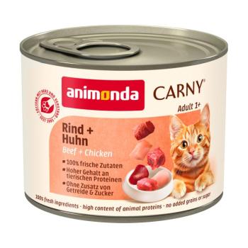 12x200g animonda Carny Adult marha & csirke nedves macskatáp kép