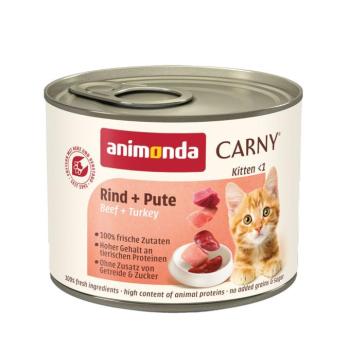 12x200g animonda Carny Kitten marha & pulyka nedves macskatáp kép