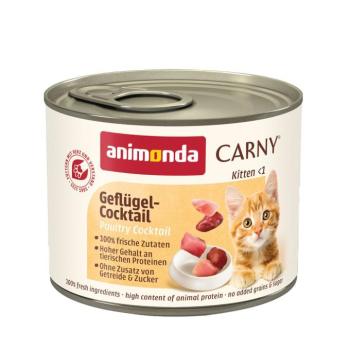 12x200g animonda Carny Kitten szárnyaskoktél nedves macskatáp kép