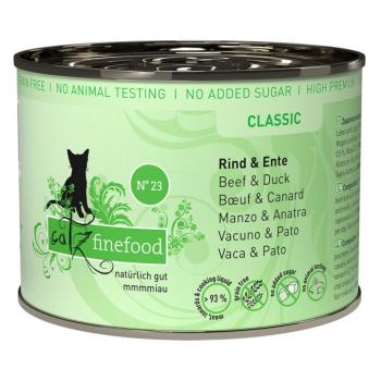 12x200g catz finefood Marha & kacsa nedves macskatáp kép