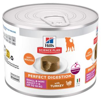 12x200g Hill's Science Plan Perfect Digestion Adult Small & Mini Mousse nedves kutyatáp - Pulyka kép