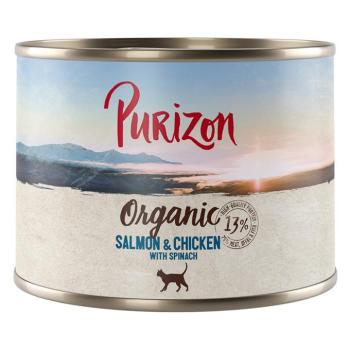 12x200g Purizon Organic Lazac, csirke & spenót nedves macskatáp kép