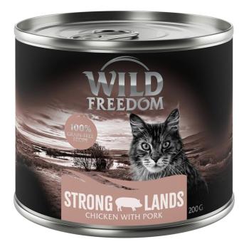 12x200g Wild Freedom Adult nedves macskatáp - Strong Lands - sertés & csirke kép