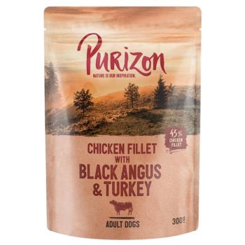 12x300g Purizon Adult nedves kutyatáp - Csirkefilé Black Angussal, pulykával, édesburgonyával & tőzegáfonyával kép