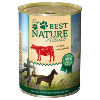 12x400g Best Nature Dog Adult Marha, rizs & sáfrányos szeklice-olaj nedves kutyatáp kép