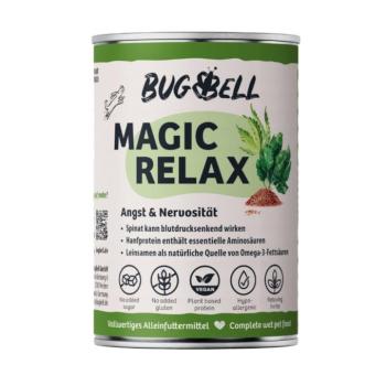 12x400g BugBell Vegán Menü Magic Relax nedves kutyaeledel
