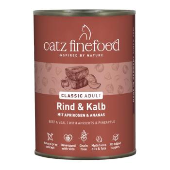 12x400g catz finefood Marha & borjú nedves macskatáp kép