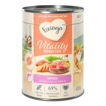 12x400g Feringa Vitality Hairball Care lazac nedves macskatáp kép
