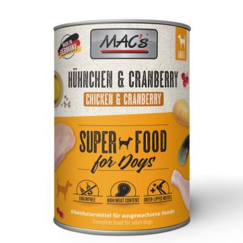 12x400g MAC's Adult Csirke & áfonya nedves kutyatáp kép