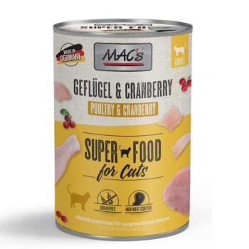 12x400g MAC´s Adult Szárnyas & vörösáfonya nedves macskatáp kép
