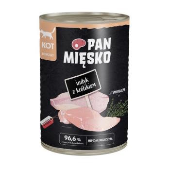 12x400g Pan Mięsko Cat Pulyka & nyúl nedves macskatáp kép