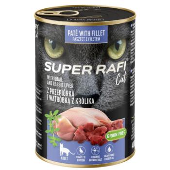 12x400g Rafi Cat Super fürj & nyúlmáj nedves macskatáp kép