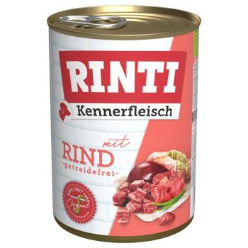 12x400g RINTI ínyenceknek gazdaságos csomag nedves kutyatáp - Marha kép
