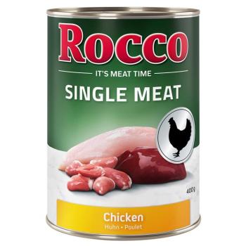 12x400g Rocco Single Meat Csirke nedves kutyatáp kép