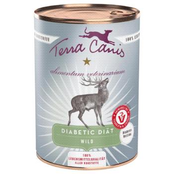 12x400g Terra Canis Alimentum Veterinarium Diabetic Diet vad nedves kutyatáp kép