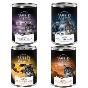 12x400g Wild Freedom Adult Sterilised Vegyes csomag ÚJ gabonamentes nedves macskatáp kép