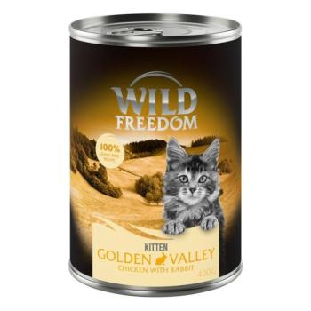 12x400g Wild Freedom Kitten Golden Valley - nyúl & csirke nedves macskatáp kép