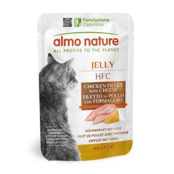 12x55g Almo Nature HFC aszpikban csirkefilé & sajt nedves macskatáp kép
