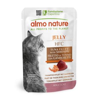 12x55g Almo Nature HFC aszpikban tonhal & garnéla nedves macskatáp kép