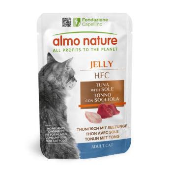 12x55g Almo Nature HFC aszpikban tonhal & nyelvhal nedves macskatáp kép