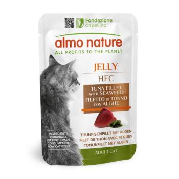 12x55g Almo Nature HFC aszpikban tonhalfilé & alga nedves macskatáp kép