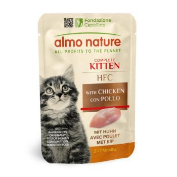 12x55g Almo Nature HFC Kitten csirke nedves kiscicatáp kép