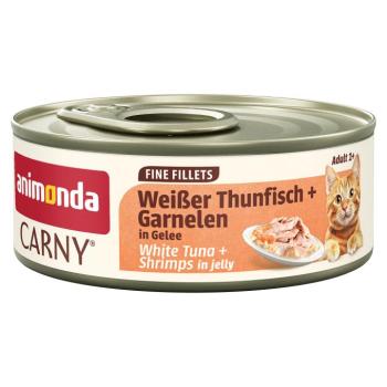 12x60g animonda Carny Adult fehér tonhal & garnéla aszpikban nedves macskatáp kép