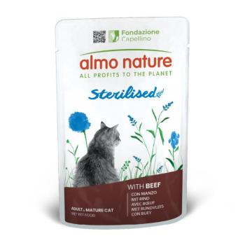 12x70g Almo Nature Functional Sterilised marha nedves macskatáp kép