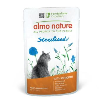 12x70g Almo Nature Functional Sterilised nedves macskatáp-csirke kép