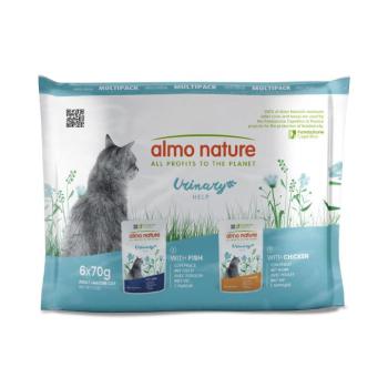 12x70g Almo Nature Functional Urinary Help nedves macskatáp- Mix: 6 x hal + 6 x csirke kép
