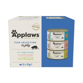 12x70g Applaws Adult halválogatás aszpikban nedves macskatáp kép