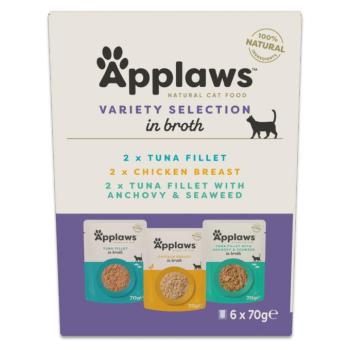 12x70g Applaws tasakos Tonhal & csirke mix csomag (3 fajta) nedves macskatáp kép