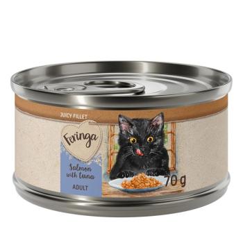 12x70g Feringa Juicy Fillet Lazac & tonhal nedves macskatáp kép