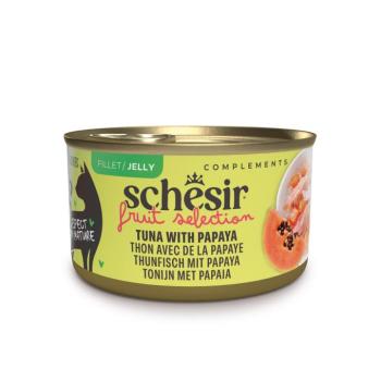 12x75g Schesir Cat Fruit Selection tonhal & papaya aszpikban nedves macskatáp kép